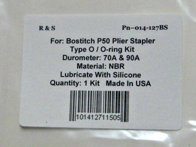 Bostitch P50 Type O Plier Stapler O-ring Kit / R&S 014-127BS
