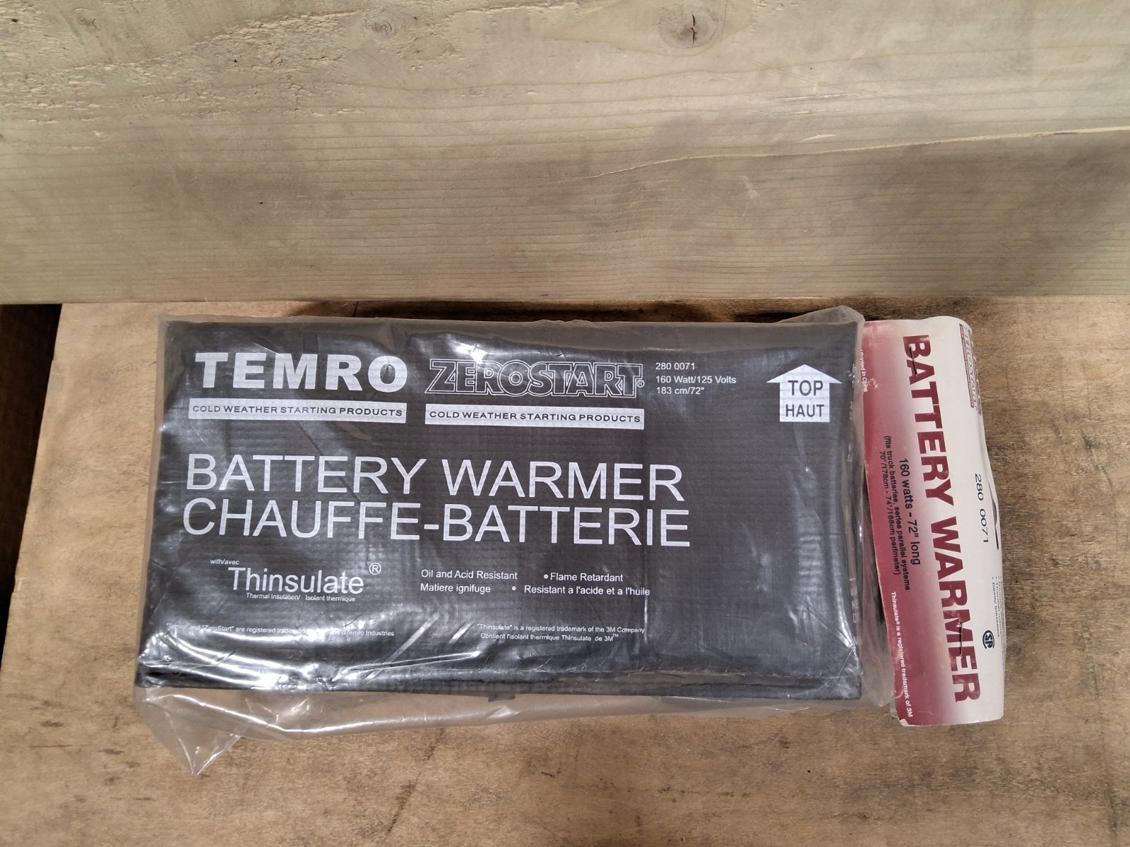 Zerostart Temro Battery Blanket Heater 2800071 160 watts 125V 72 inch