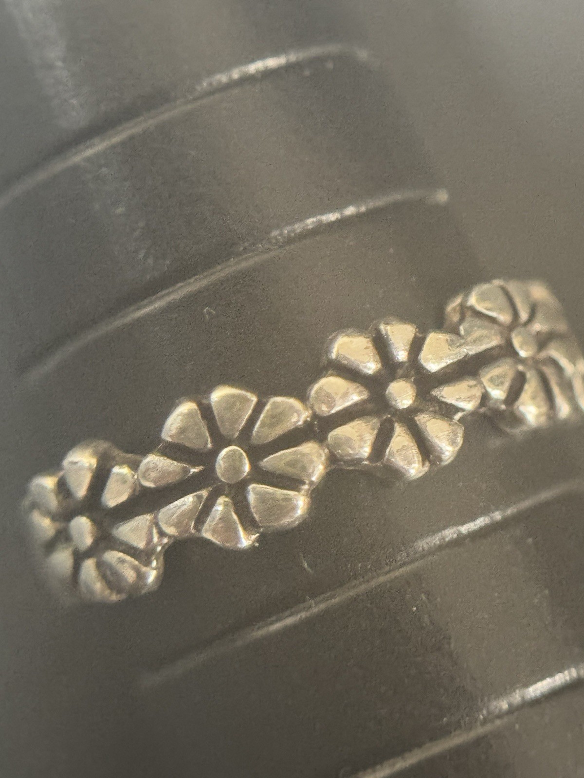 Vintage 925 Sterling Silver Flower Toe Ring