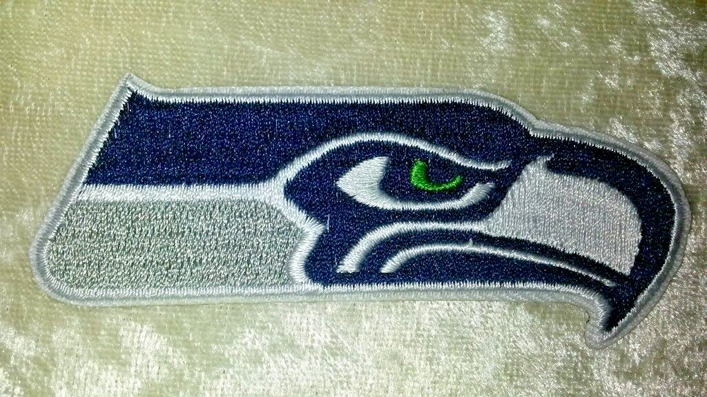 Seattle Seahawks 3.5" Iron On Embroidered Patch~ Free Tracking!