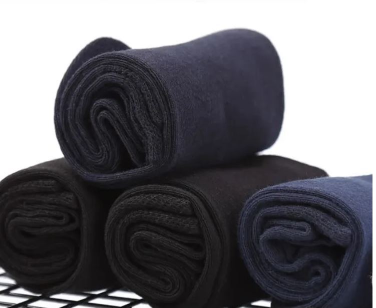 Men's Solid Color Cotton Dress Assorted Plain Dress Socks, Multi-Colors & Lot