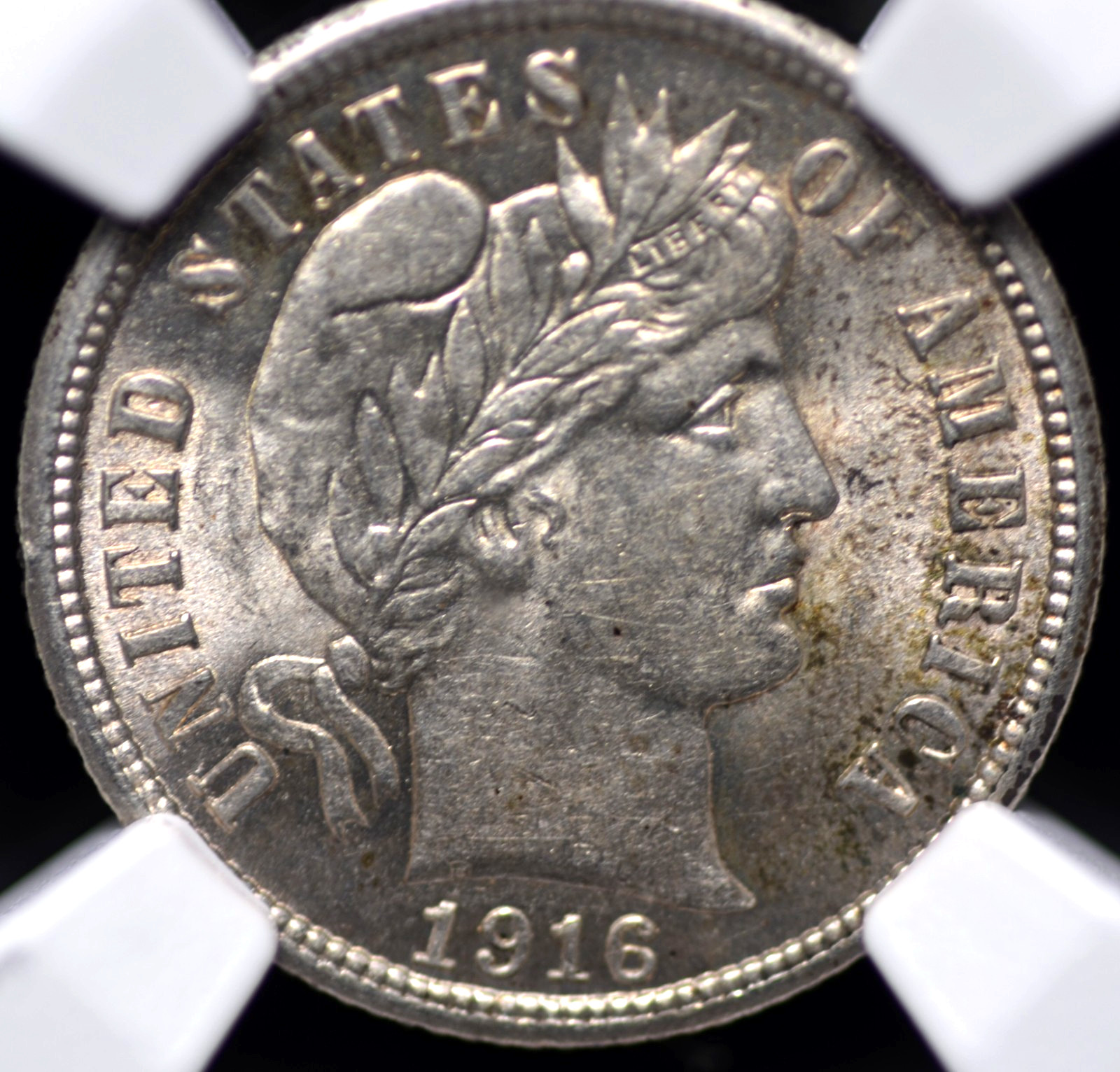 1916 BARBER DIME NGC MS 62 NICE FLASHY SILVER CARTWHEEL LUSTER, FULL STRIKE