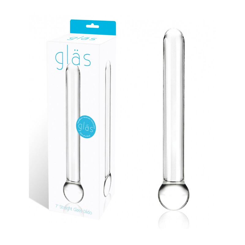 Glas Straight Glass Dildo 7"Smooth vagina Anal Sex Toy