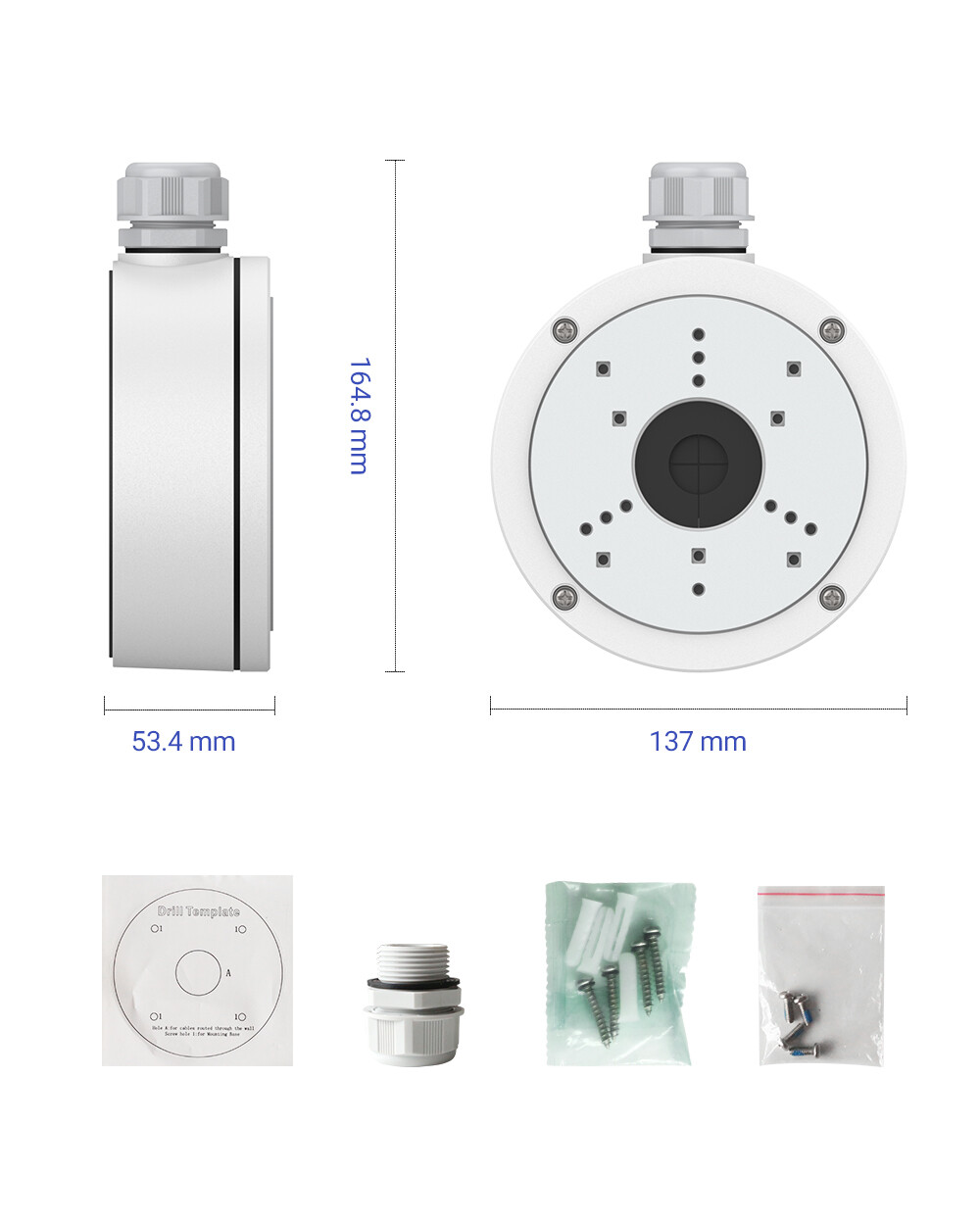 ANNKE Junction Box Wall Mount Bracket for Select CCTV Security Camera Waterproof