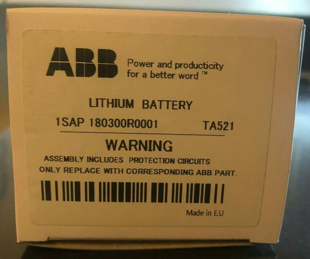 Brand New ABB TA521 - 3.0V / 620mAh PLC Replacement  Battery