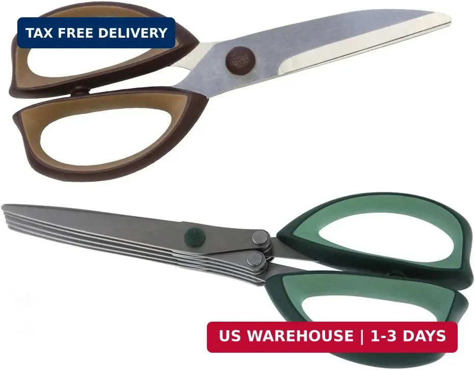 Henckels Kitchen Shears for Herbs, 2-pc, Dishwasher Safe, Heavy Duty, Stainless