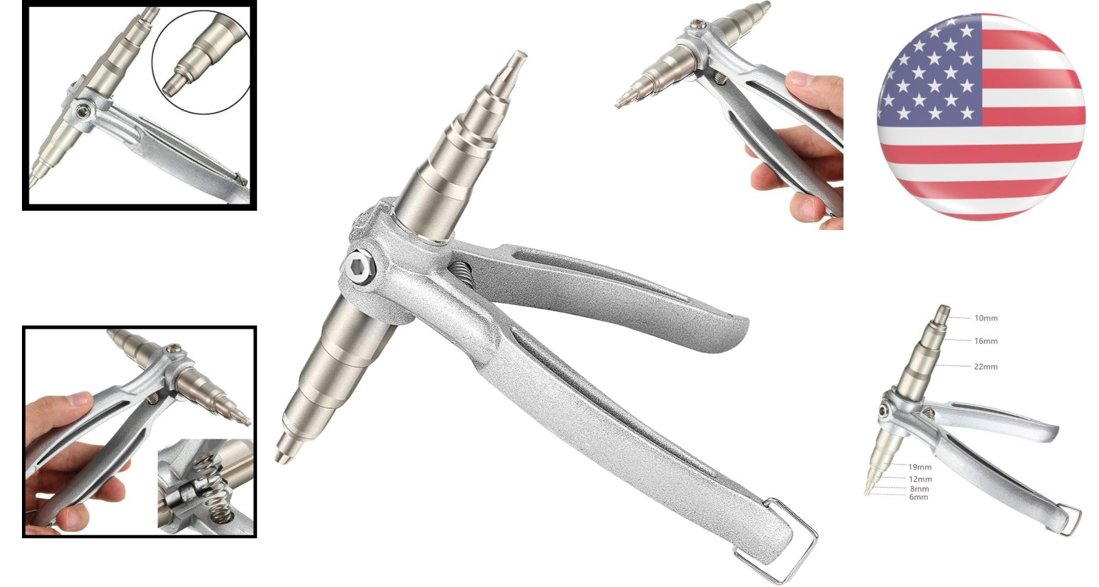 Effortless Copper Pipe Expander Tool - Easy Push-Button for 1/4" to 7/8" Tubes