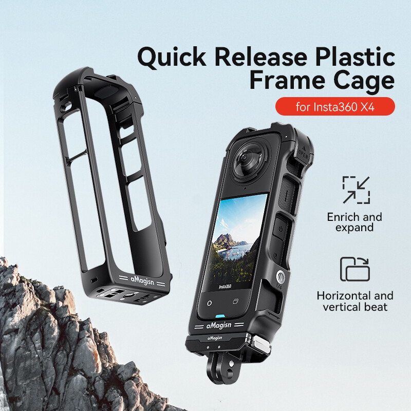 For Insta360 X4 Camera Quick Release Rabbit Cage Protection Frame Accessories