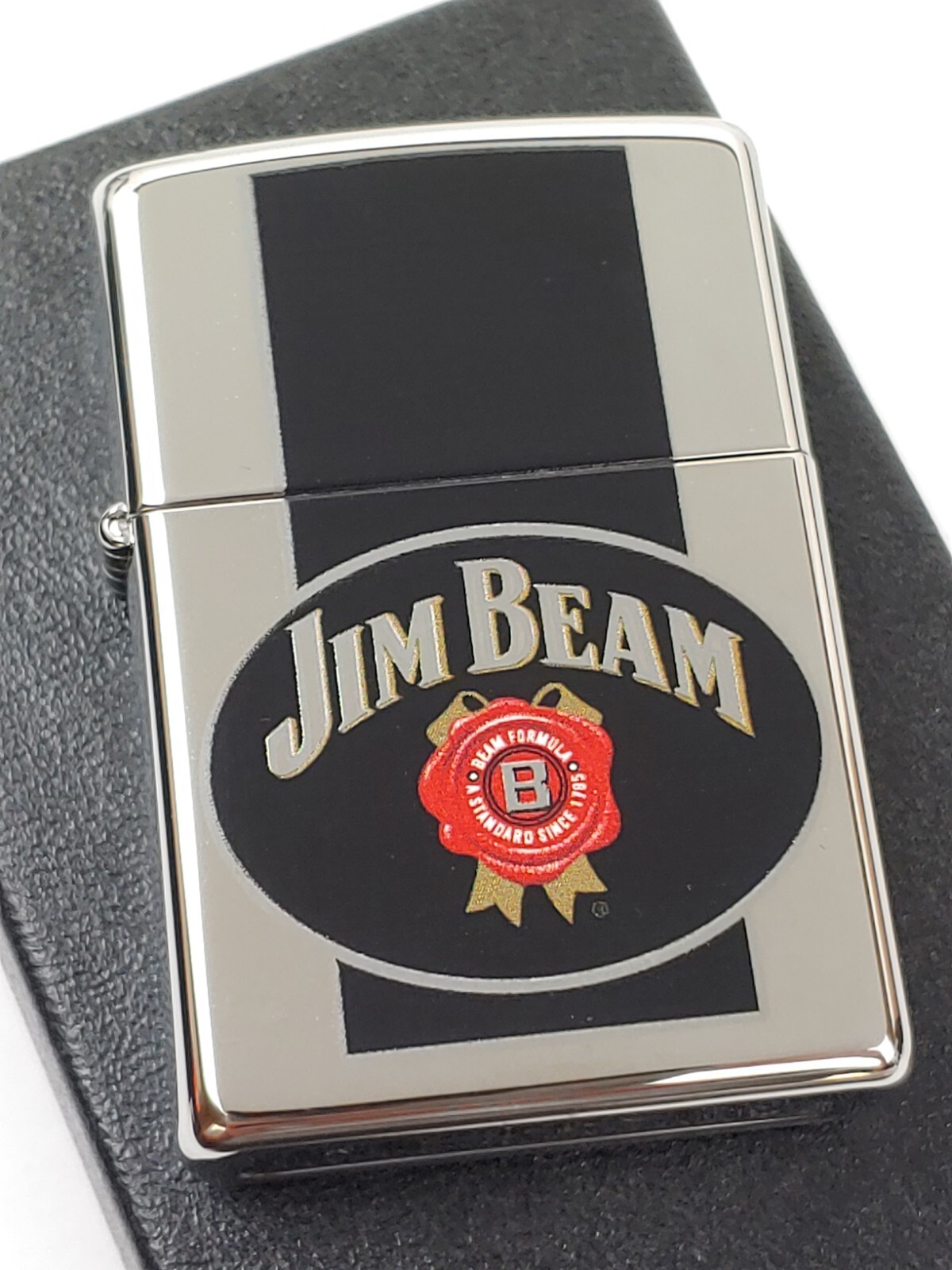 Zippo 28071 Jim Beam on High Polished Chrome Windproof Lighter - NOV (K) 2010