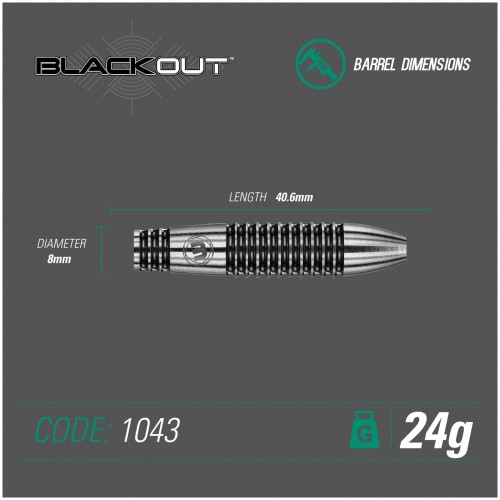 Steeldart Winmau Blackout 1043 - 24G