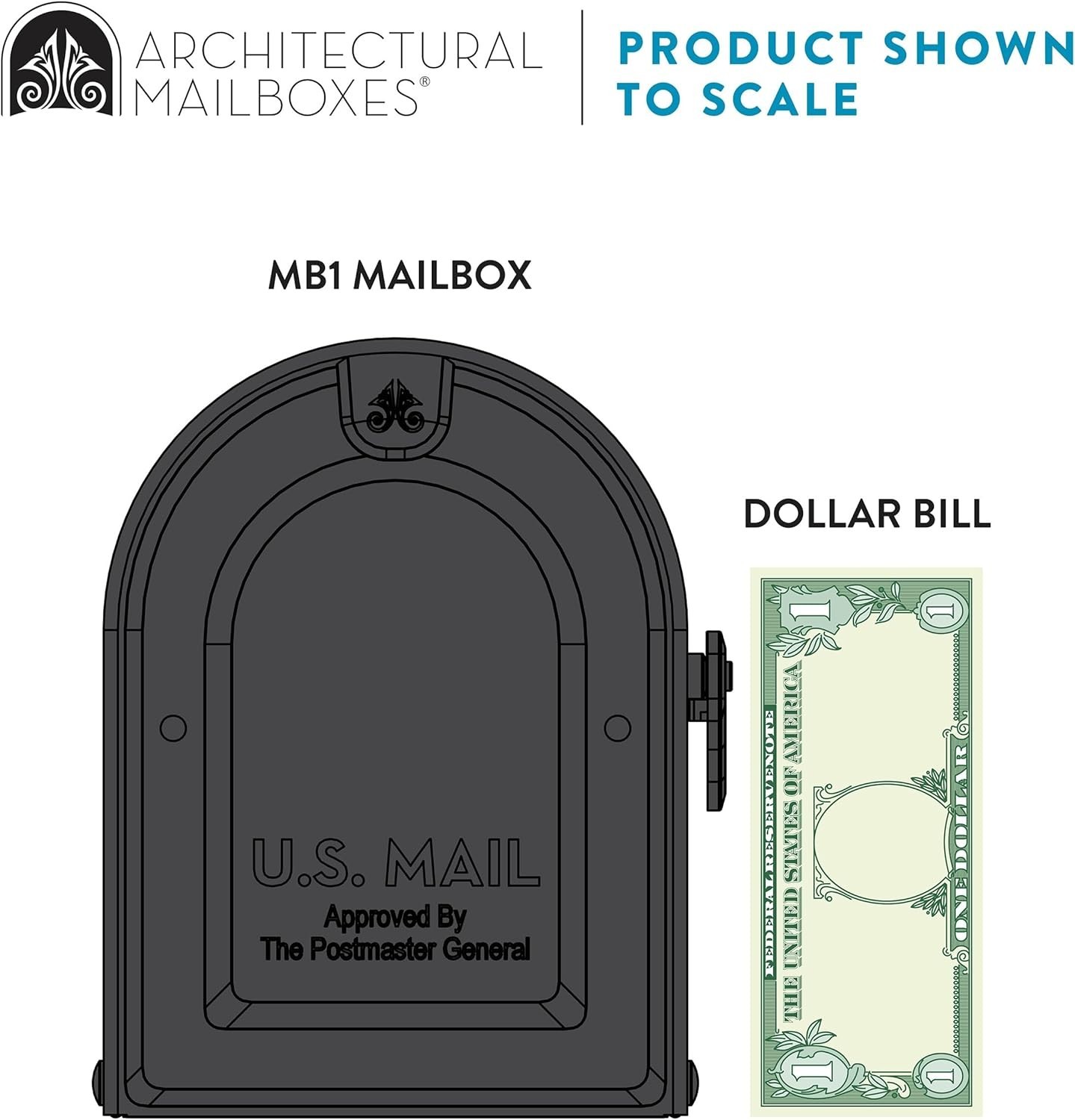 Sleek Medium Pewter Mailbox - Post Mounted, Rust Resistant with Address Display