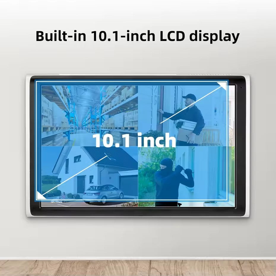 Wireless 4MP Security Camera System 4K 10CH NVR 2-Way Audio Recording Dual lens