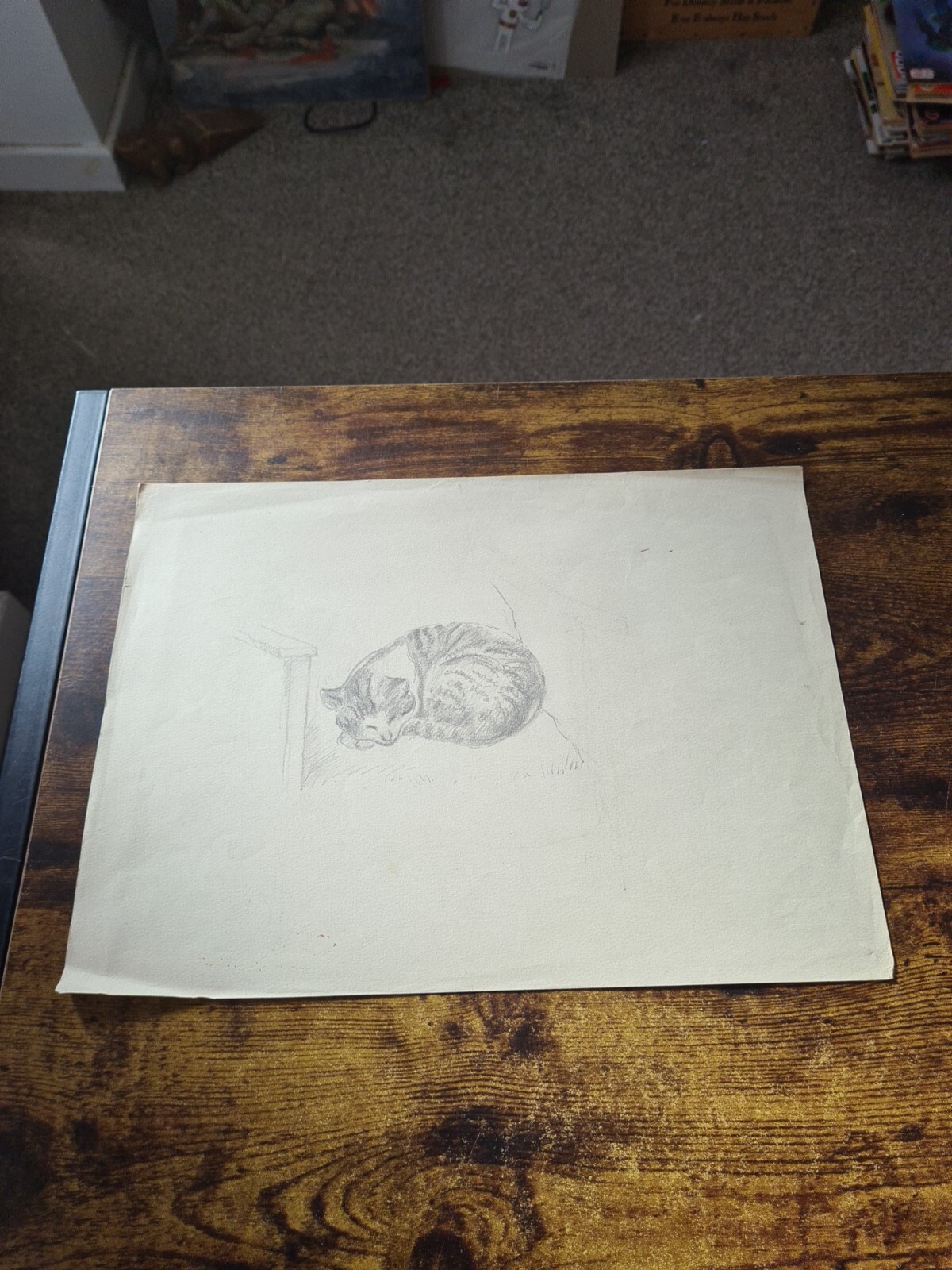 Pencil Drawing With Provenance - William Hitchon - 1920 - Simonstone 54 - 35x16