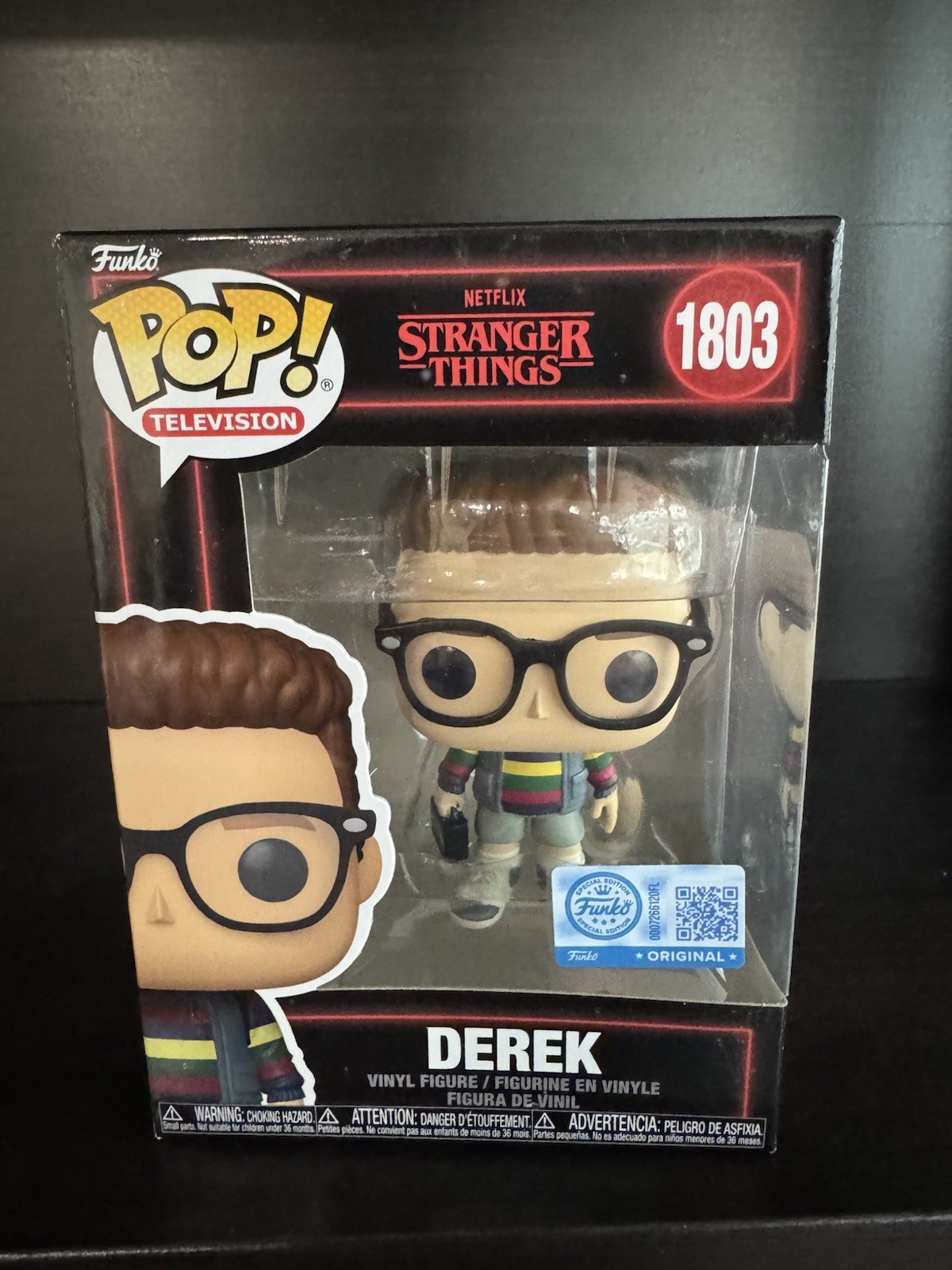 Funko Pop! Derek Turnbow #1803 Stranger Things Exclusive Vinyl Figure +PROTECTOR