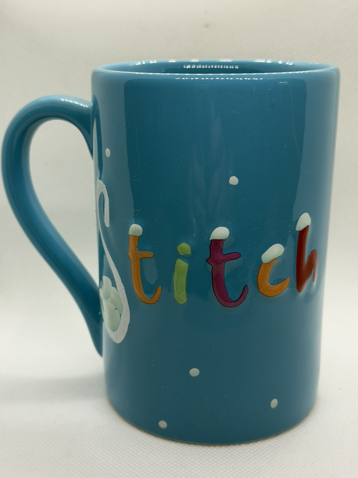 Disney Store Exclusive 3D Large Stitch Christmas Themed Mug Rare Collectable NEW