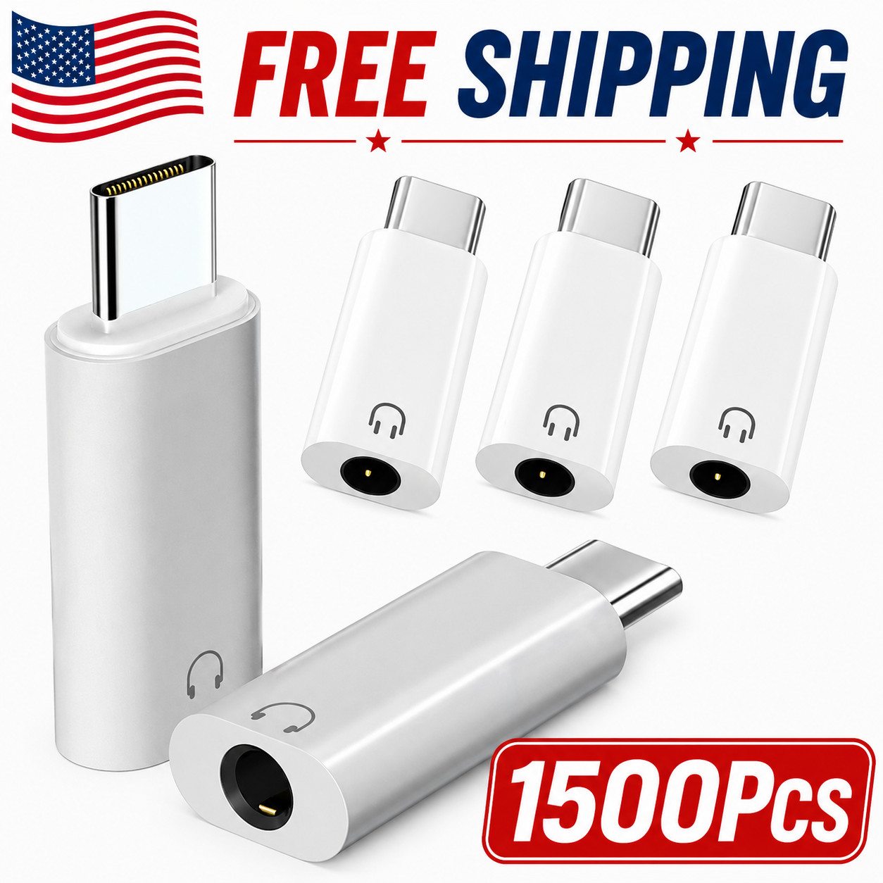 USB-C Type C Adapter Port to 3.5MM Aux Audio Jack Earphone Headphone Car
