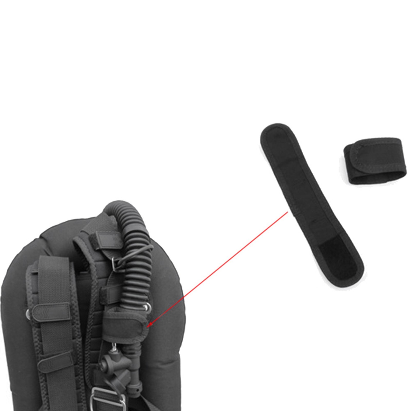 2X Scuba Diving Backmount Sidemount Epaulet Airway Holder Backmount4352