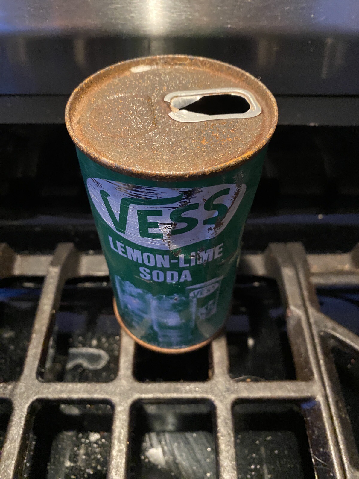 VESS JUICE TOP S/S LEMON 🍋 LIME SODA 🥤CAN ELUSIVE EXAMPLE 1967