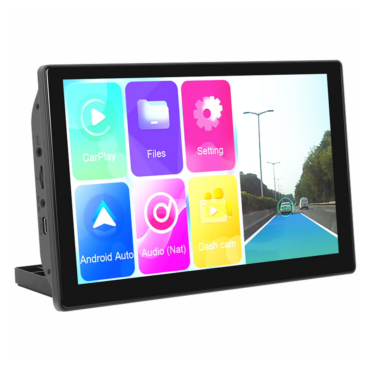 9in Car Dash Cam DVR Monitor Backup Camera FM Bluetooth Mirror Link Android Auto
