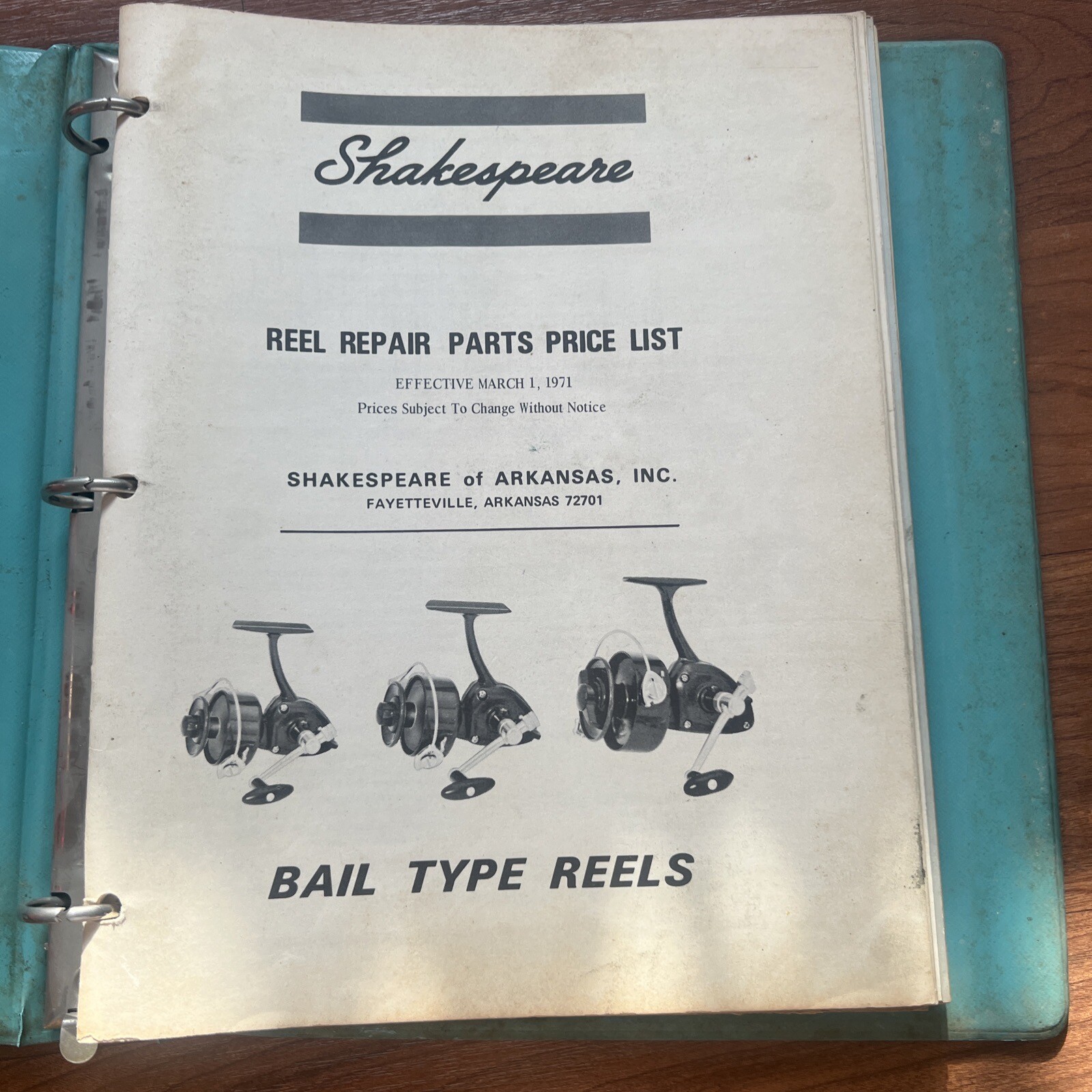 VTG 70s SHAKESPEARE & Garcia FISHING REEL REPAIR PARTS/PRICE LIST Lot 10 BOOKLET