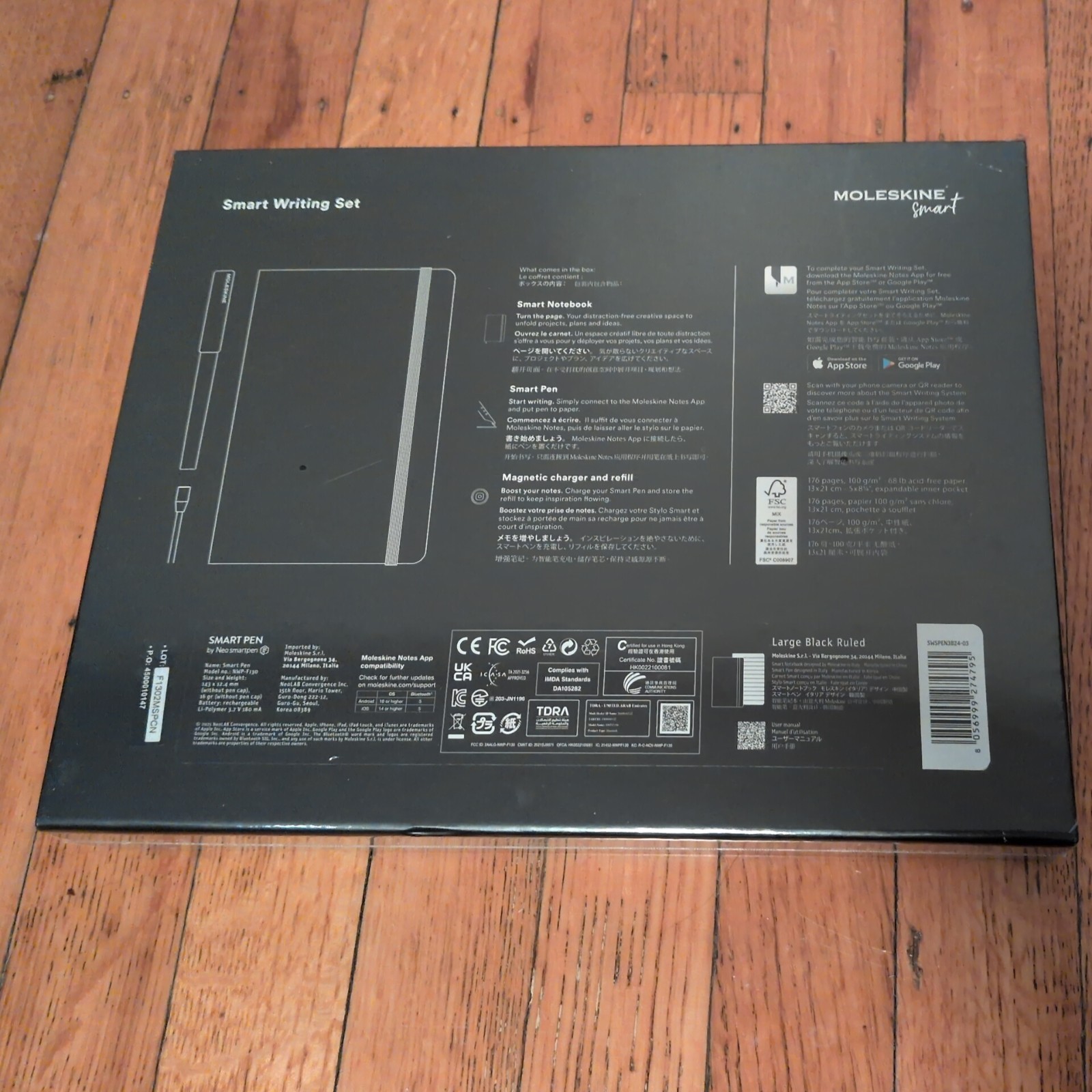 Moleskine Smart Writing Set Digitally Connected Notebook, NIB