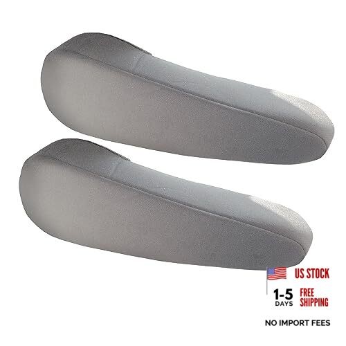 Flat Cloth Fabric Semi-Universal Fit, One Pair Gray Armrest Cover