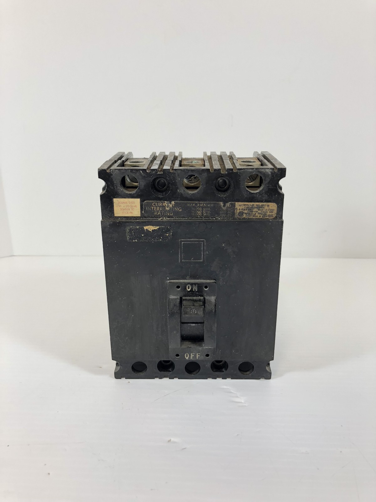 Square D FAL 90 Amp LK-2576 Circuit Breaker 3 Pole 600 VAC 125/250 VDC