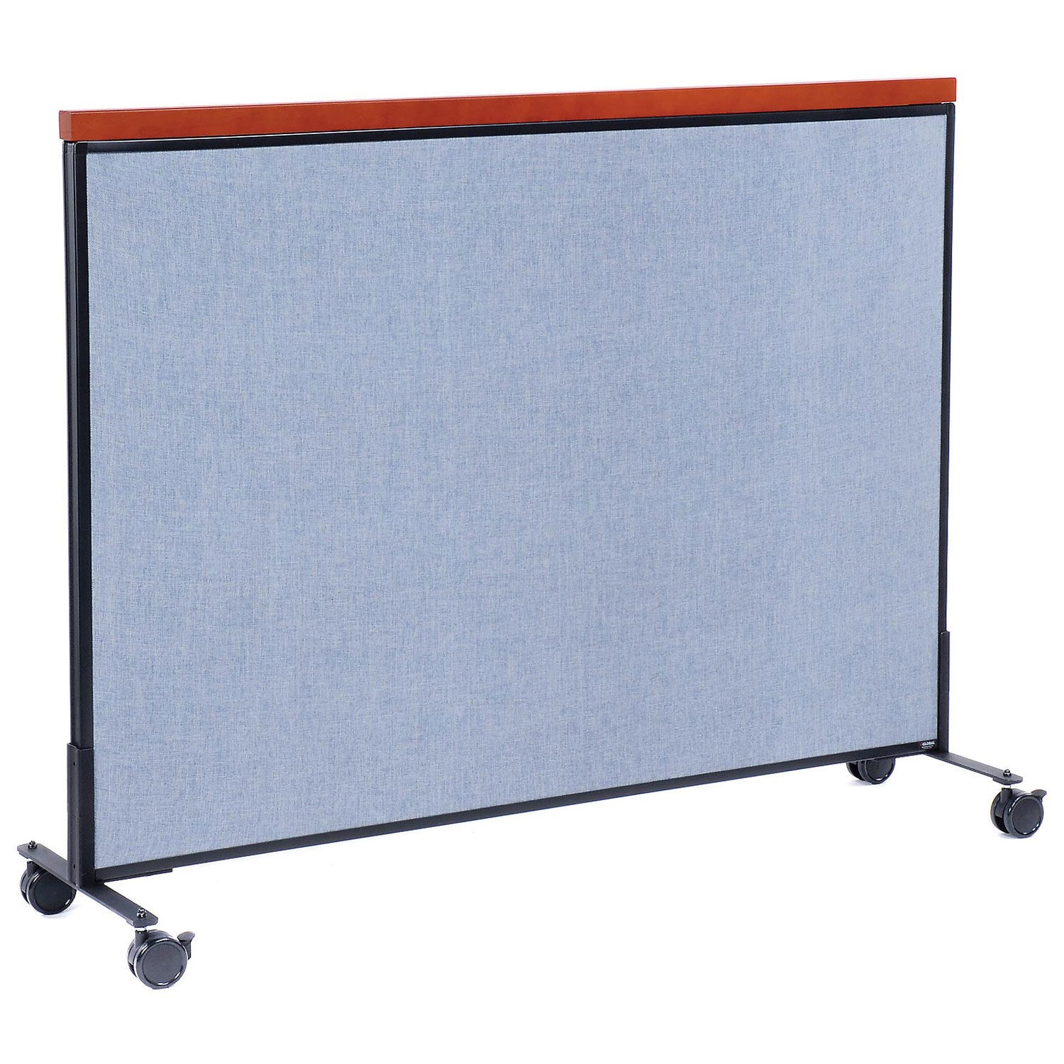 60-1/4"W x 46-1/2"H Mobile Deluxe Office Partition Panel Blue