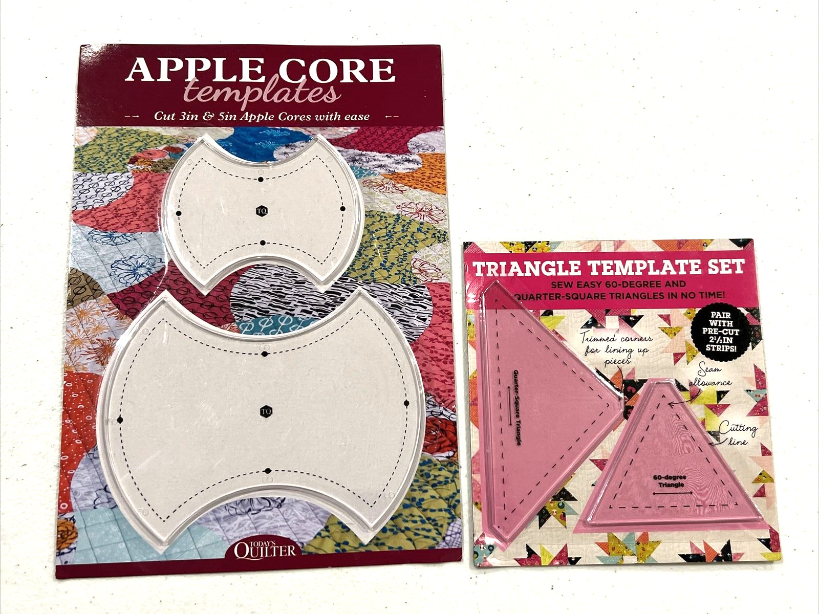 Quilting Templates - Today's Quilter Apple Core & HMA Creative Triangles