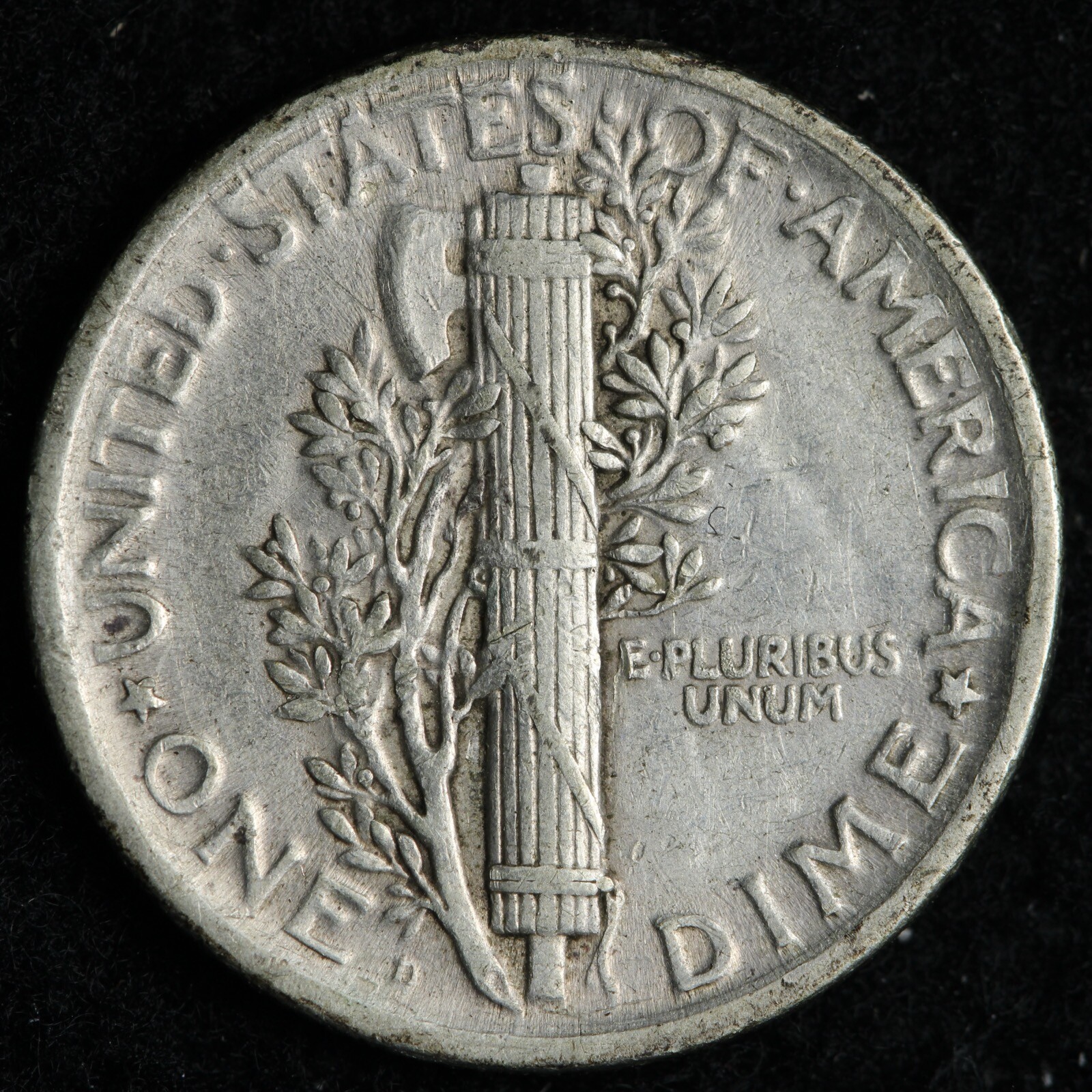 1918-D Mercury Silver Dime XF E248 IWCL