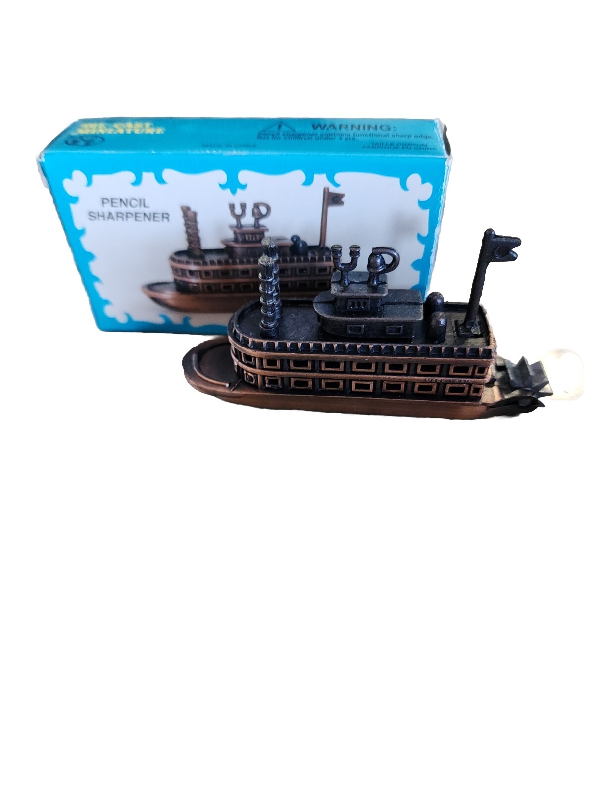Antique Finished Die-cast Miniature Steamboat Pencil Sharpener No.9612