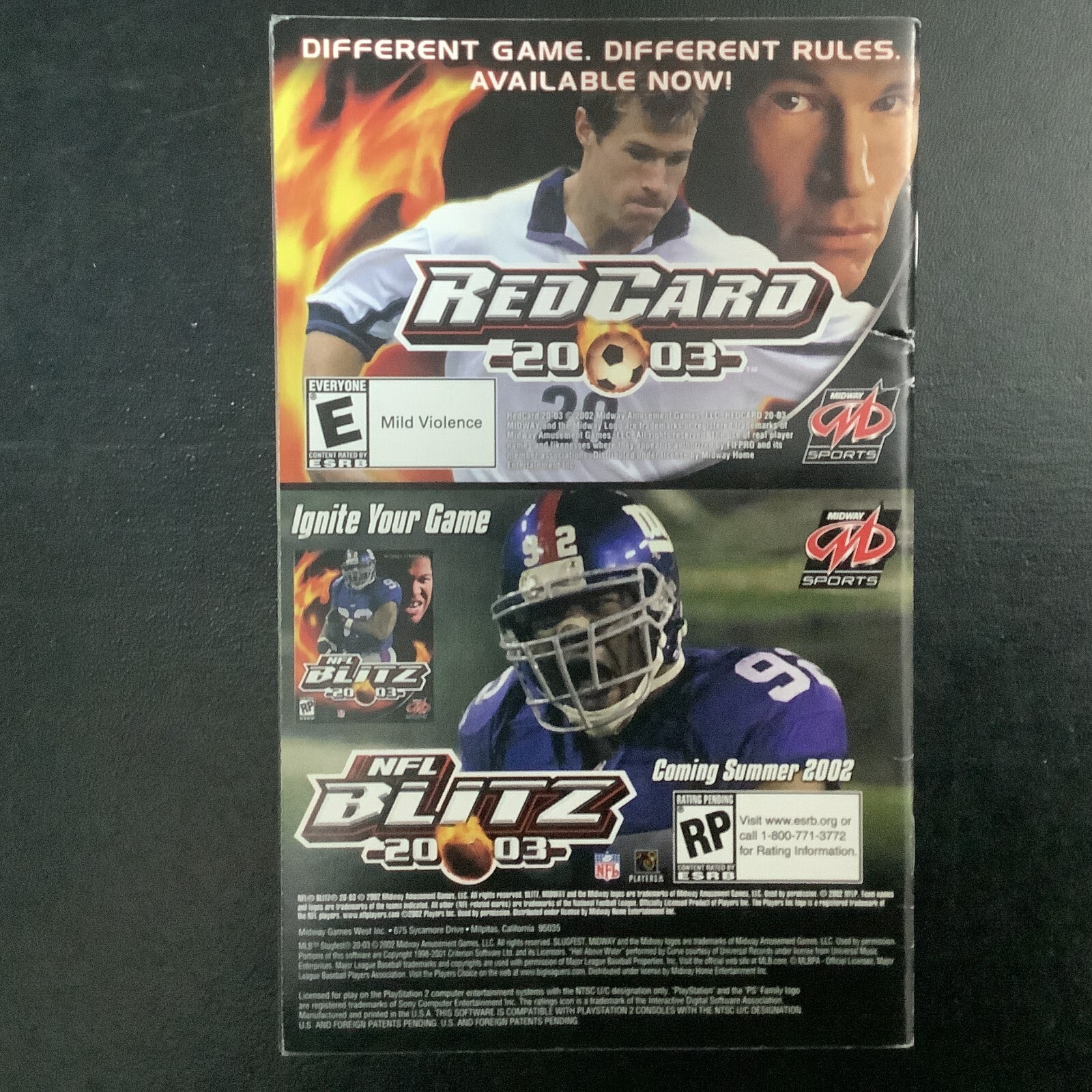 MLB Slugfest 2003 PS2 PlayStation 2 Instruction Manual Only