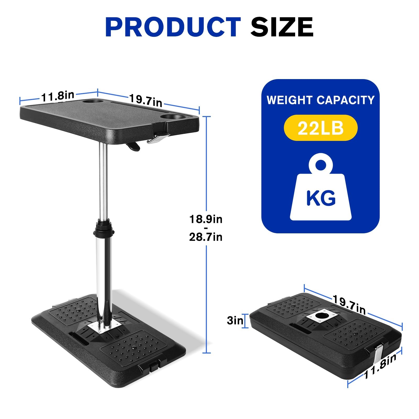 Car Seat Tray Table, Adjustable Car Desk for Laptop & Tablet, Multi-Function ...