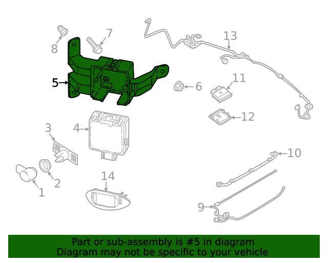 Genuine Blind Spot Detection System Warning Sensor Bracket 5NA-907-456