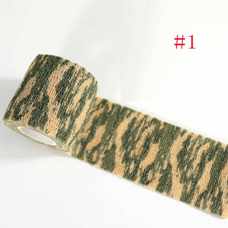 10 Roll Stealth Webbing Tape Army Camo Wrap Rifle Gun Hunting Self-Adhesive Tape