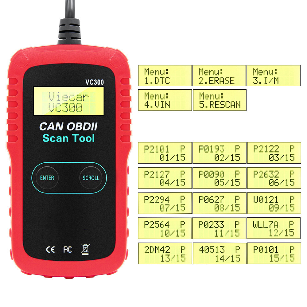 Check Engine Diagnostic Tool OBD2 Code Reader ODB2 Scanner Reset Engine Light