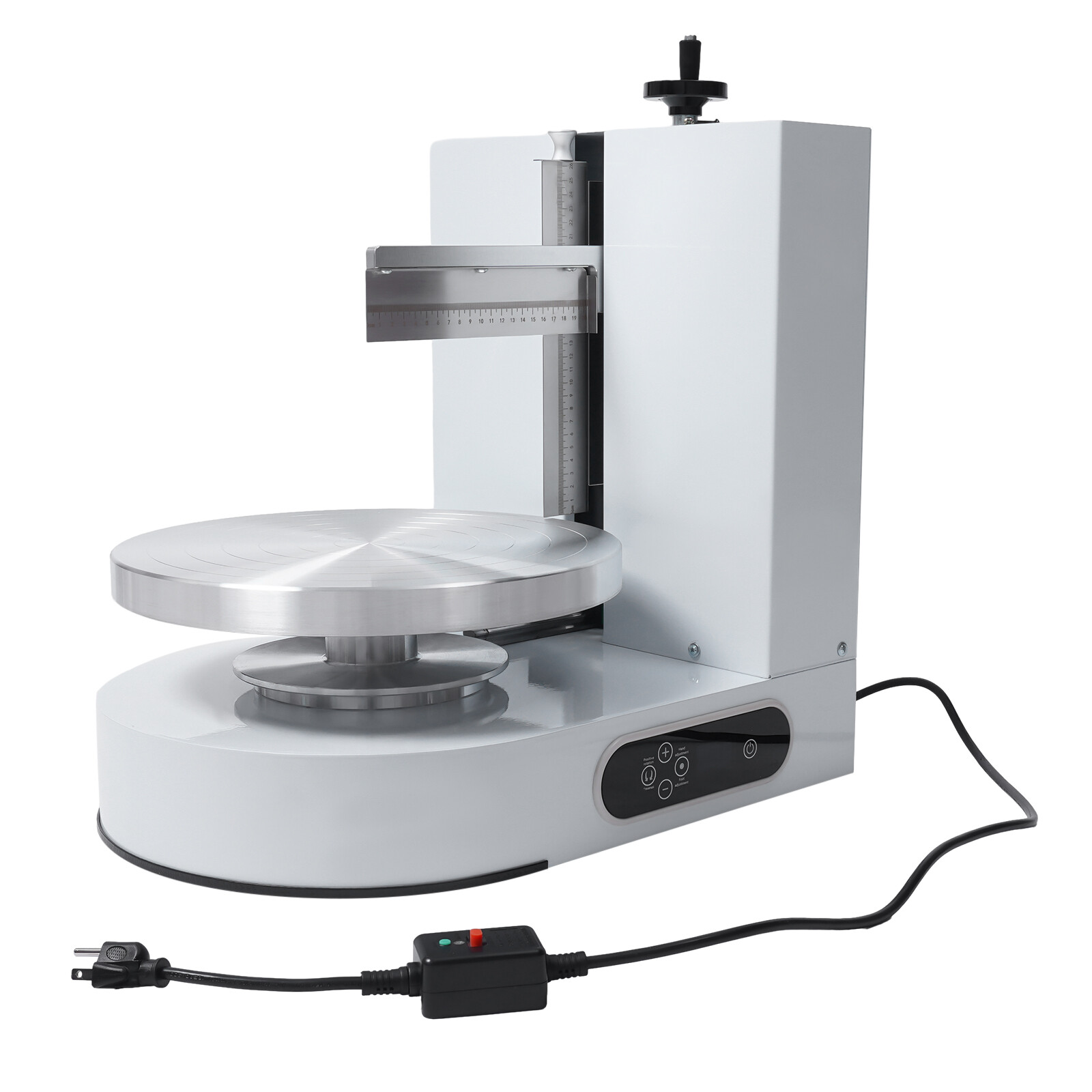 Display Smooth Cream Adjustable 4-12'' Birthday Cake Decorating Machine White