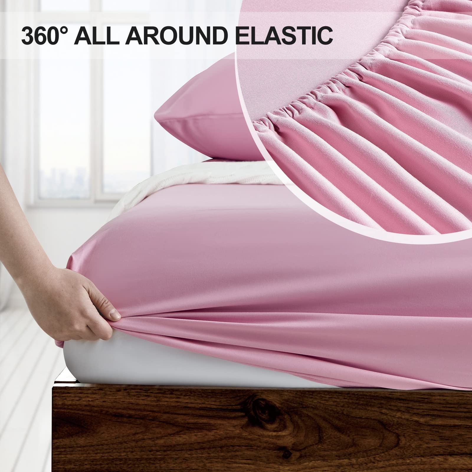 King Fitted Sheet Only - Hotel Quality Fitted Sheet King Size - Ultra Soft & ...