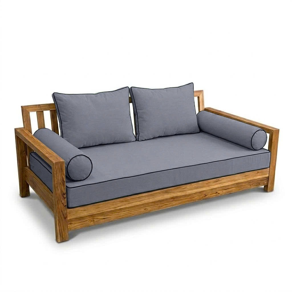 COVER ONLY STYLE 1 Mattress Pillow Daybed Porch Swing Contrast Trim Twin AD001