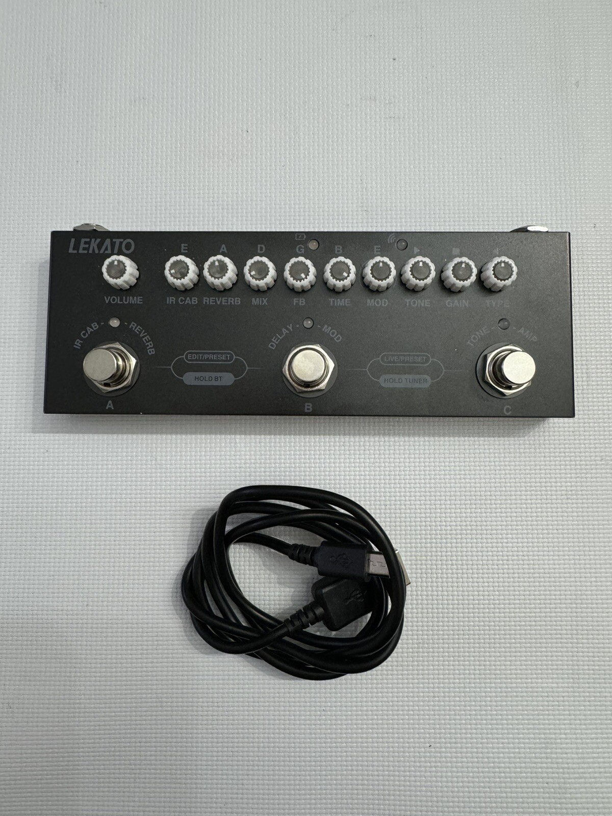 LEKATO Multi Effects Guitar Pedal, with IR Loading 9 AMP Models
