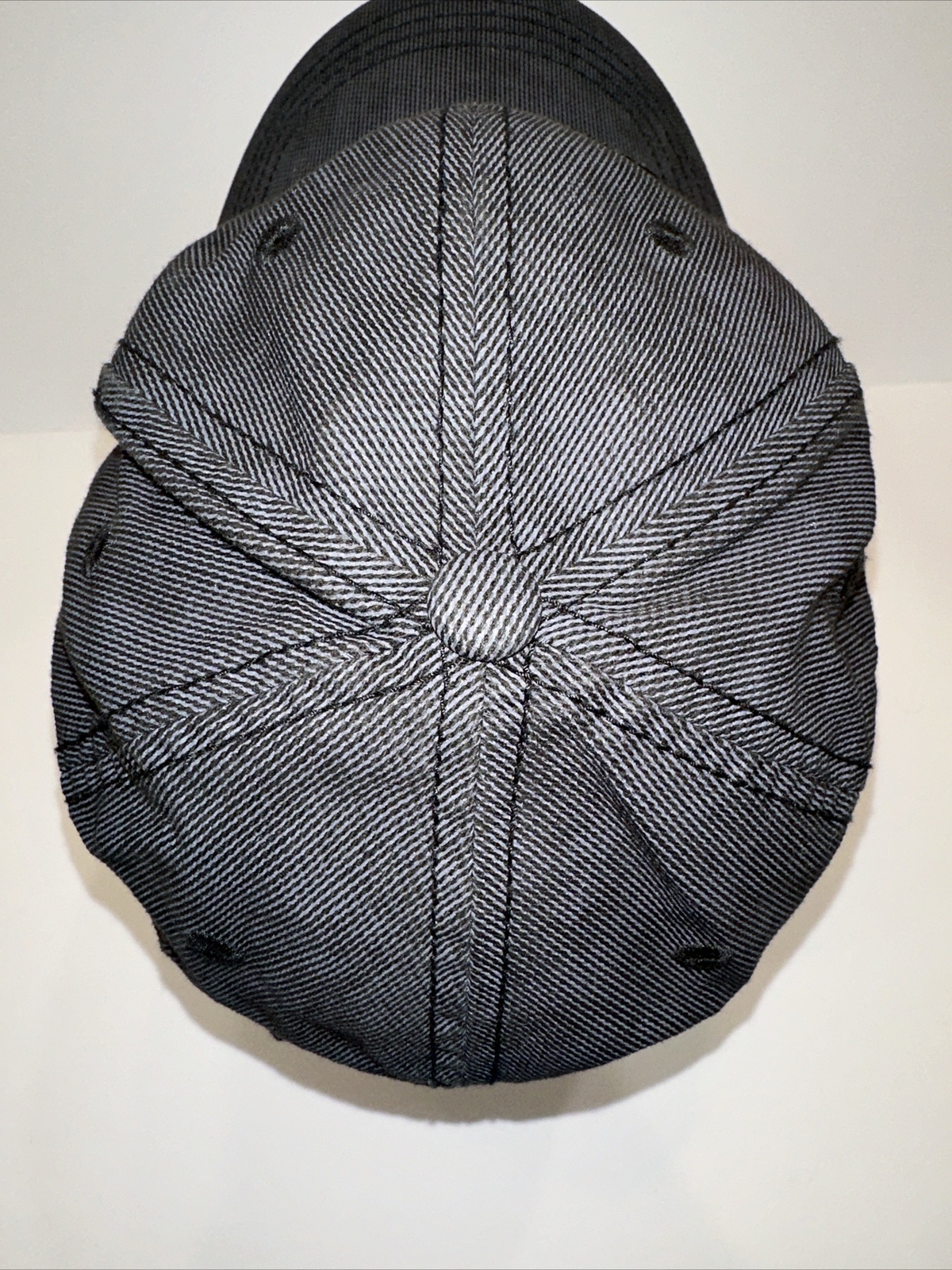 American Flag Black on Black Gray Pinstripe Hat Cap Hook Loop. Unbranded