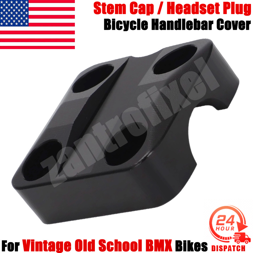 29x29mm Front Stem Cap / Headset Plug For Vintage Old School BMX Bikes Aluminium
