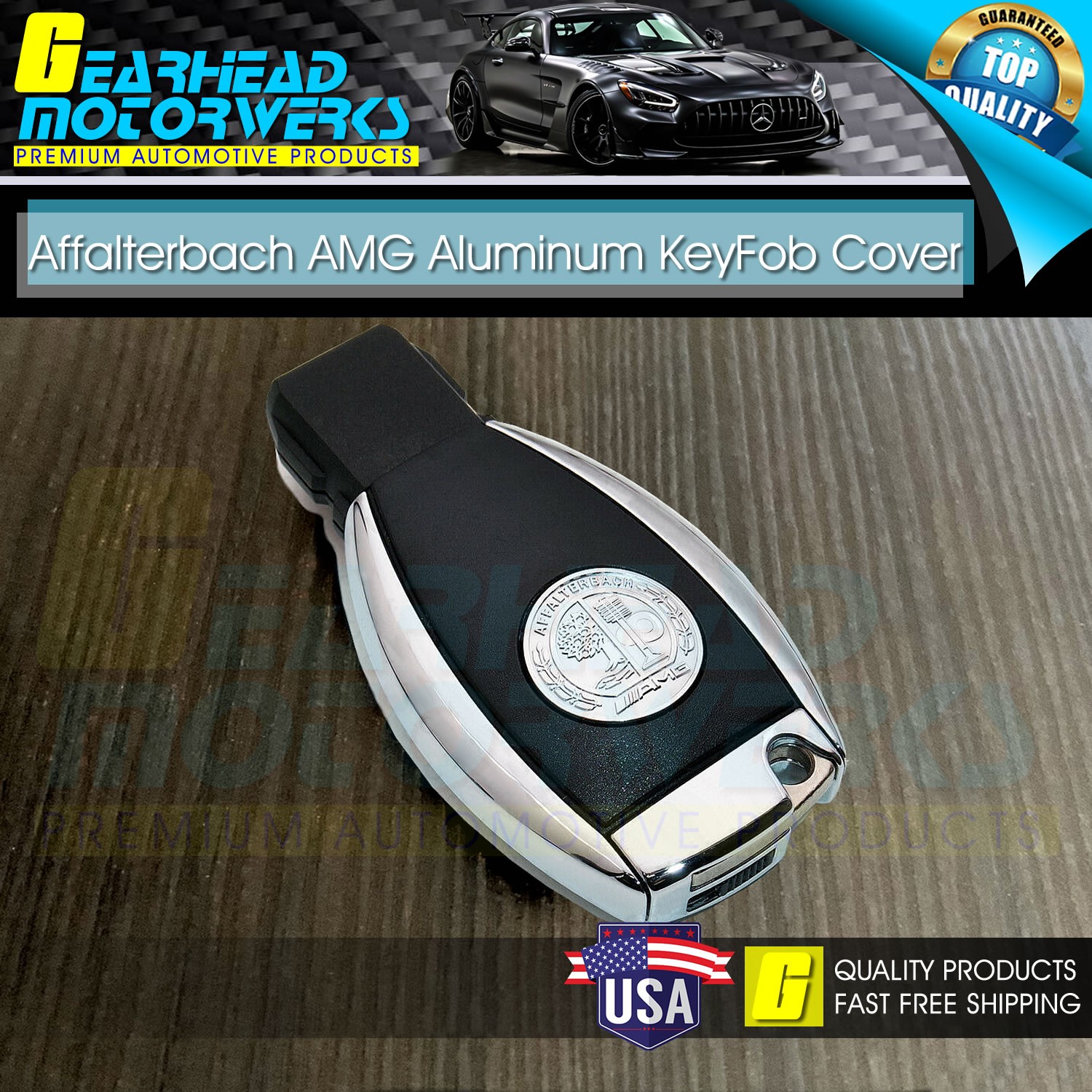AMG Key Cover Emblem Remote Fob Affalterbach Apple Tree Aluminum fit Mercedes