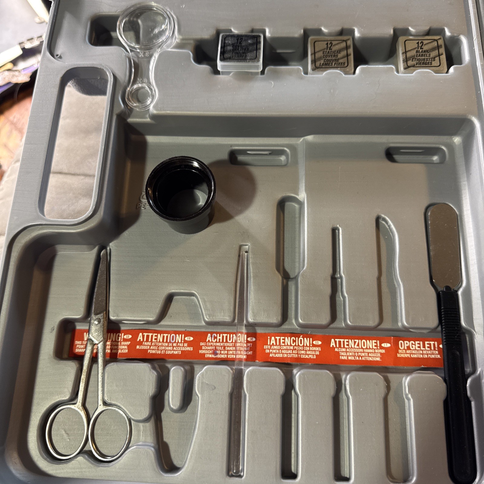 Education Science Deluxe Microscope Set With Carrying Case