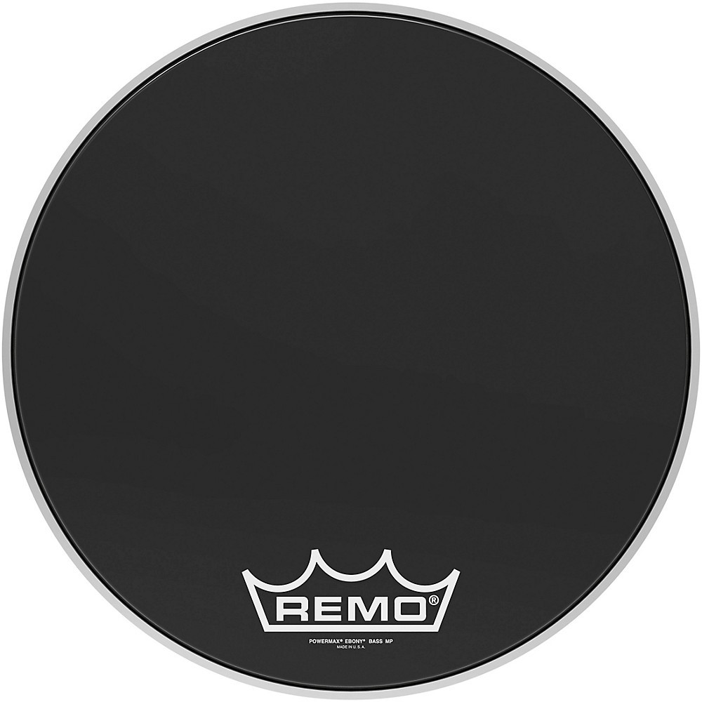 Remo Powermax Ebony Crimplock Bass Drum Head 18 in.