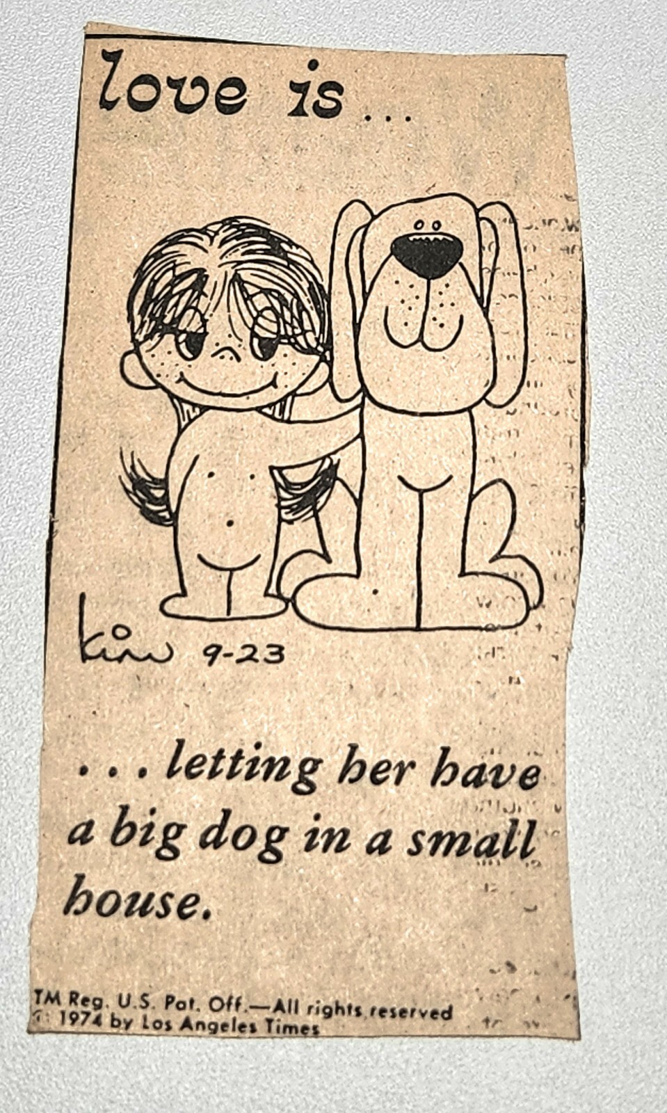 LOVE IS ... Vintage. Comics from the 70s. Cut-Outs