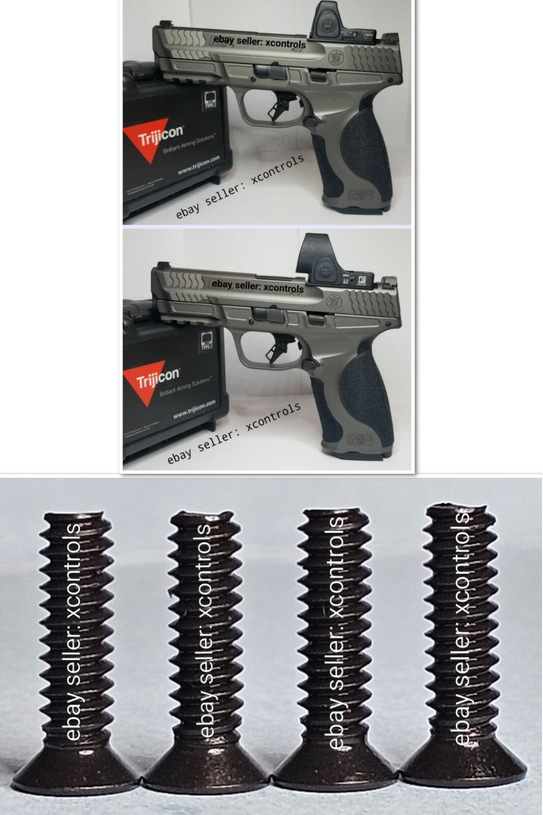 Smith & Wesson M&P 2.0 Trijicon RMR / SRO CUSTOM screws  "LOOK"