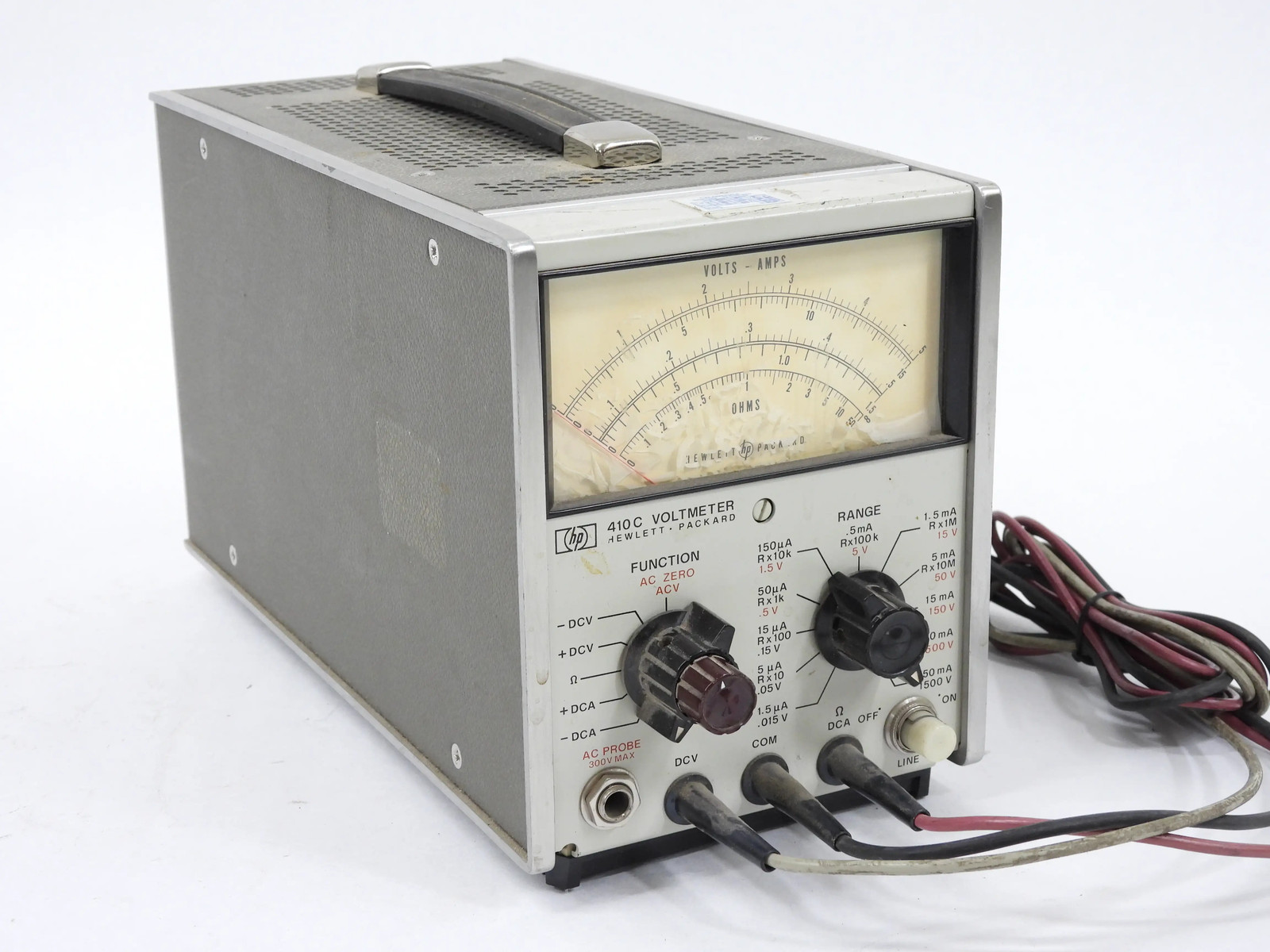 HP 410C Vintage Analog Voltmeter Test Equipment (for parts or repair)