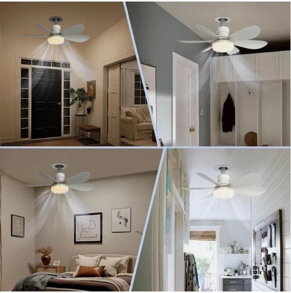 Socket Fan Light Ceiling Fans With Lights And Remote Dimmable LED Ceiling Fan US