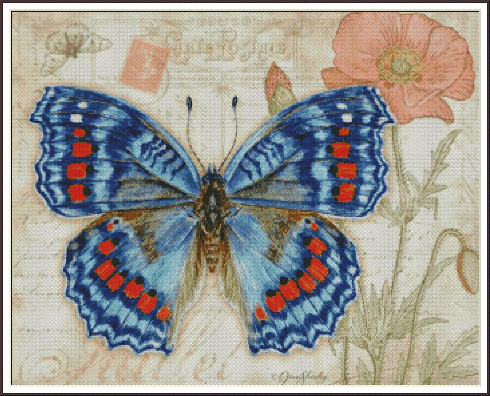 Butterfly Lover 1387 Chart Counted Cross Stitch Pattern Needlework